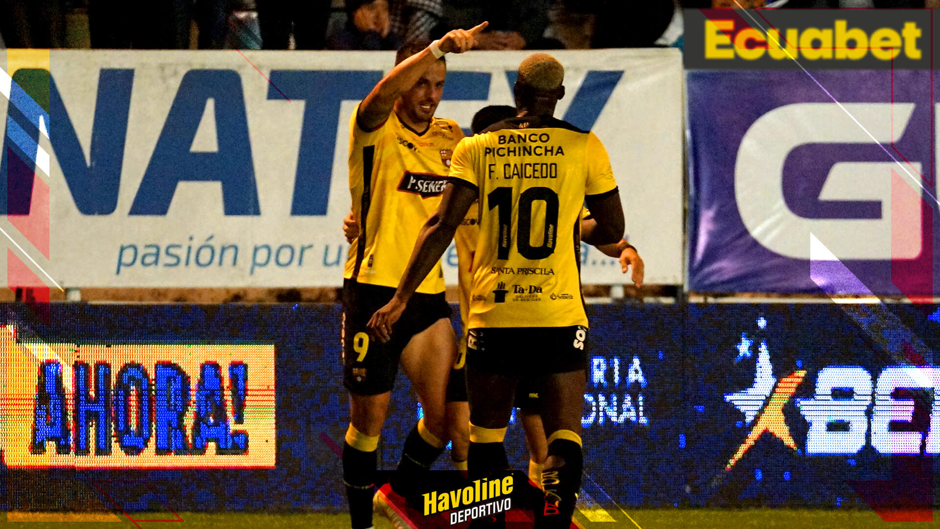 Octavio Rivero marcaba el gol para la victoria de Barcelona ante Técnico Universitario.