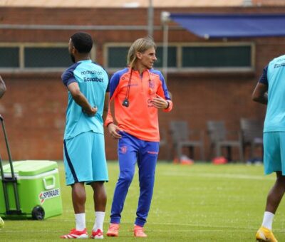 Sebastián Beccacece, entrenador de Ecuador, habló con los medios de comunicación, previo al viaje a Santiago y enfrentar a Chile.